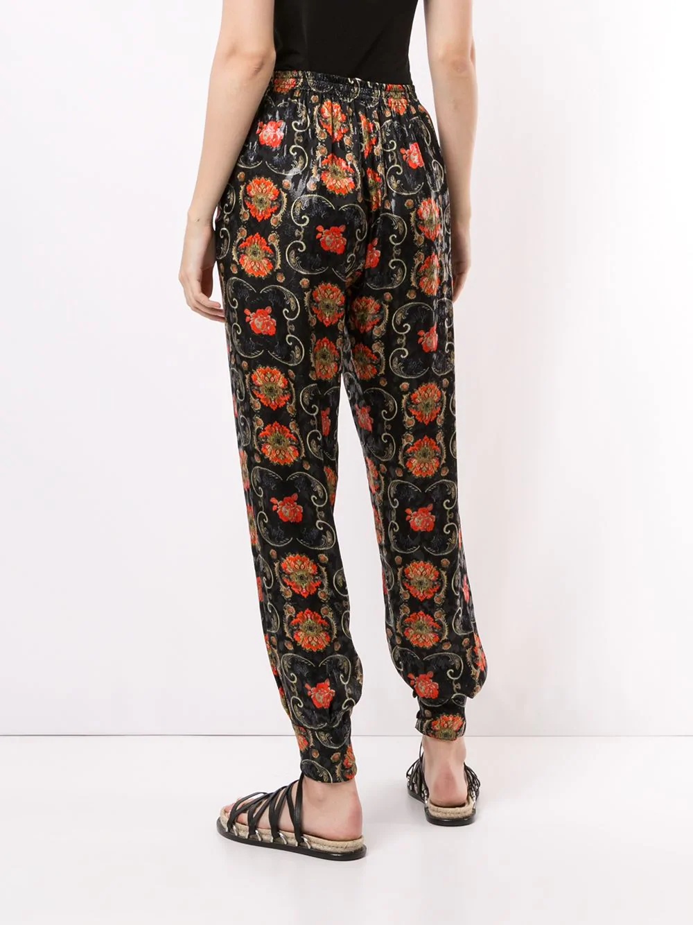 paisley tapered trousers - 4