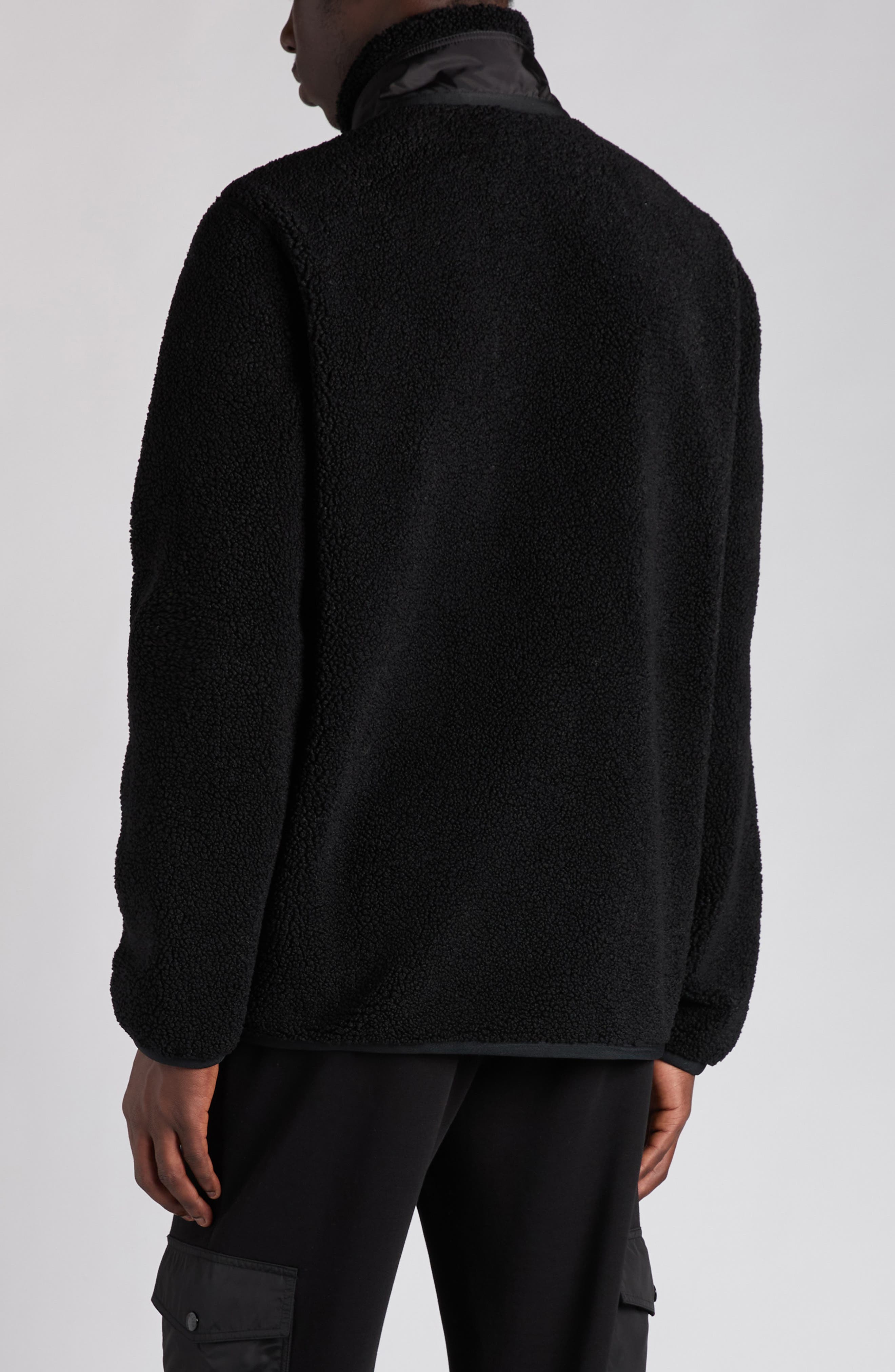 Moncler Faux Shearling Jacket in Black at Nordstrom - 3
