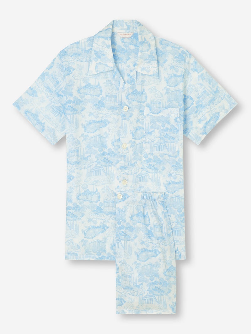 Men's Short Pajamas Ledbury 77 Cotton Batiste White - 1