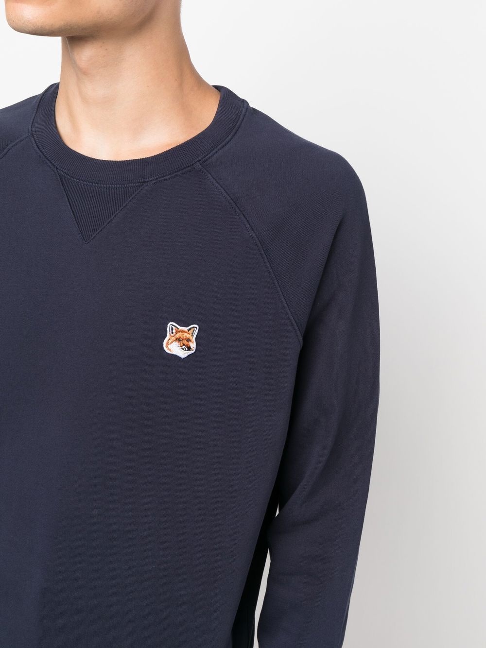 fox-patch cotton sweatshirt - 5