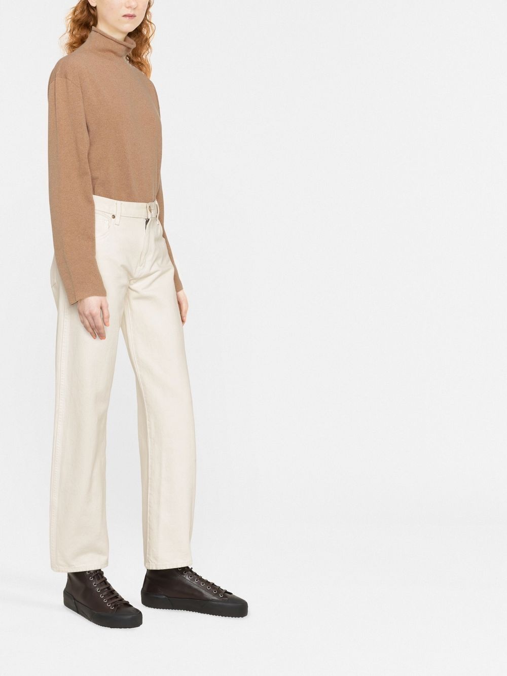 mock-neck knitted jumper - 3