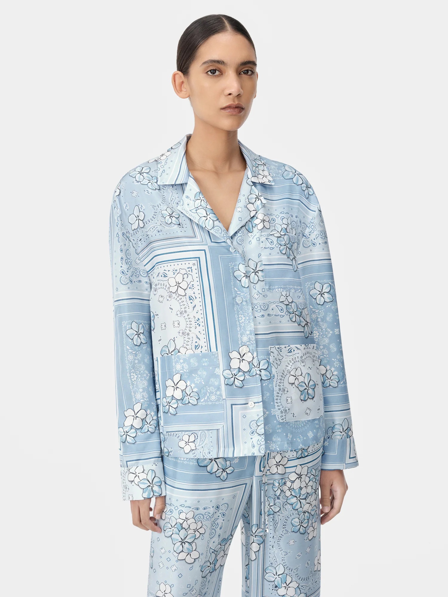 WOMEN'S BANDANA FLORAL PJ SHIRT - 3