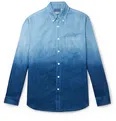 Slim-Fit Indigo-Dyed Two-Tone Linen-Chambray Shirt - 6