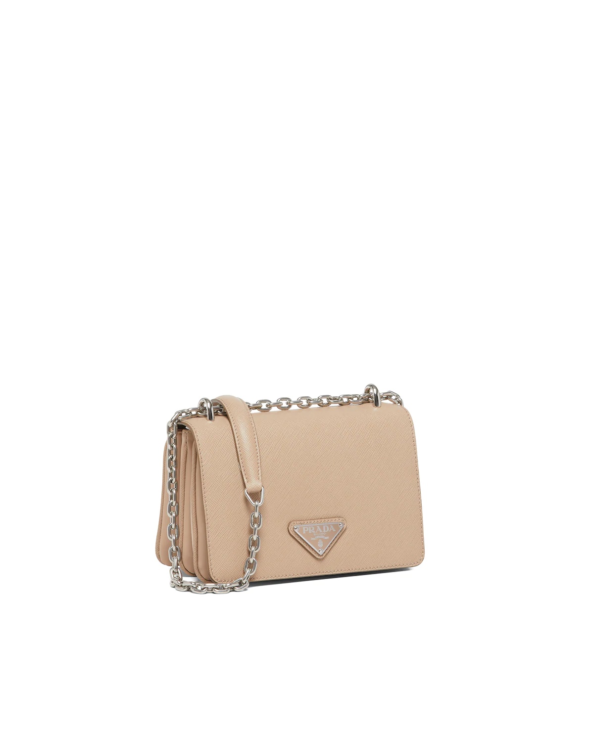 Nylon and Saffiano Leather Shoulder Bag - 3