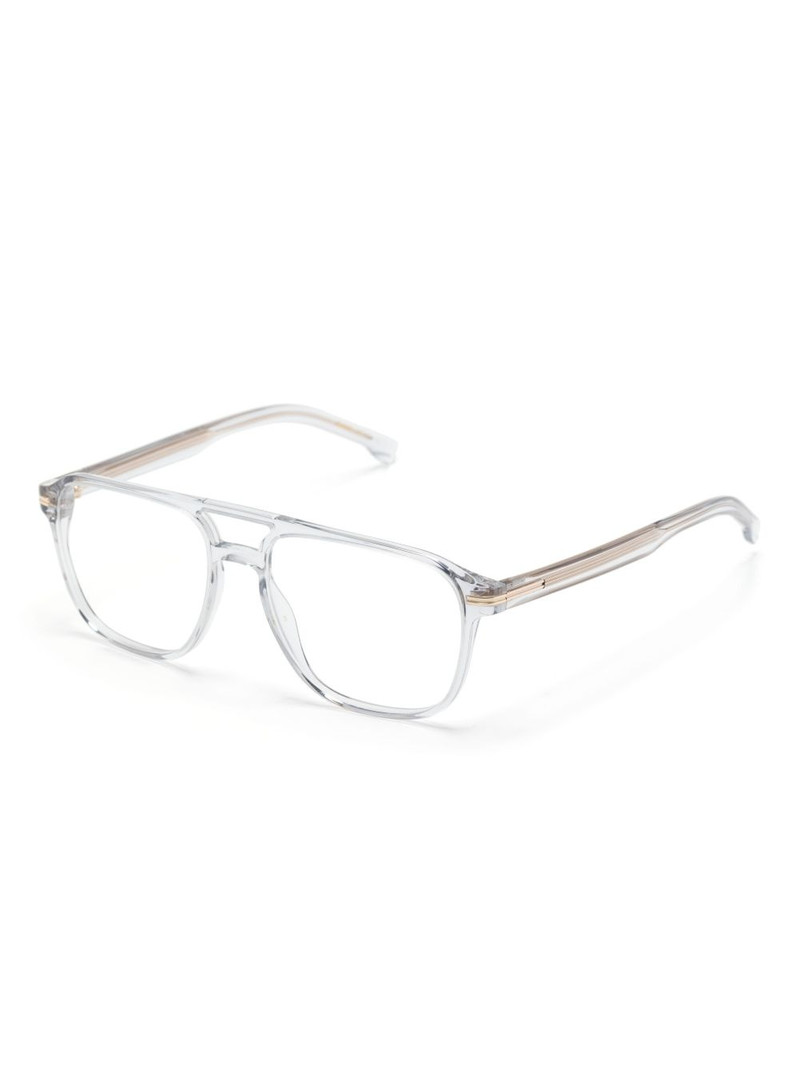 BOSS pilot-frame transparent glasses outlook