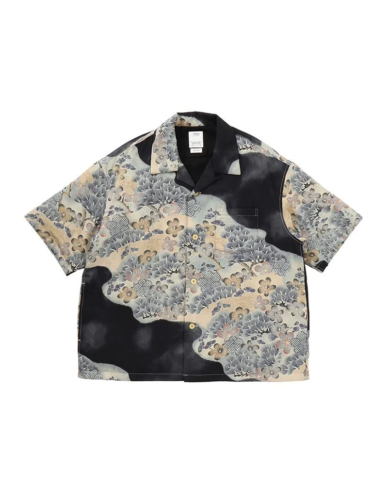 WALLIS SHIRT S/S JACQUARD (MAWATA) BLACK - 1