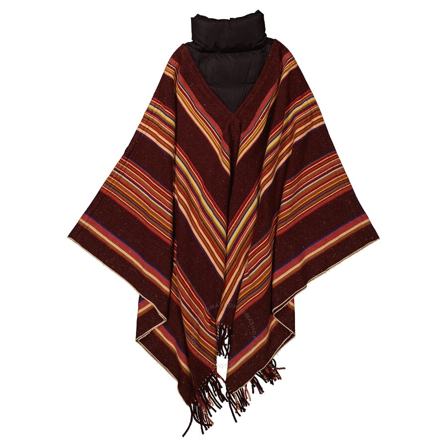 Chloe Ladies Dark Ebony Cashmere Puffcho, One Size - 2