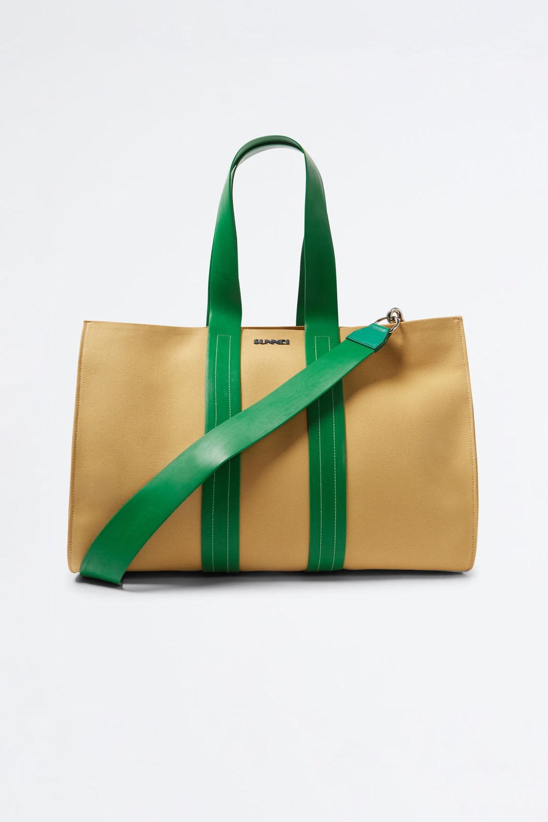 PARALLELEPIPEDO BAG / beige & green - 1
