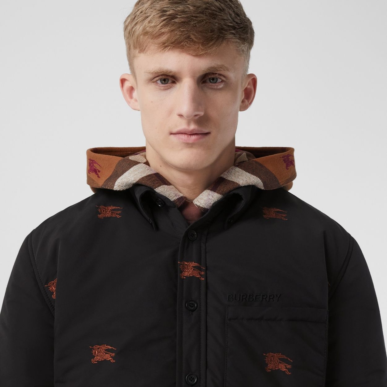 Burberry BURBERRY Embroidered Nylon Padded Shirt | luosophy