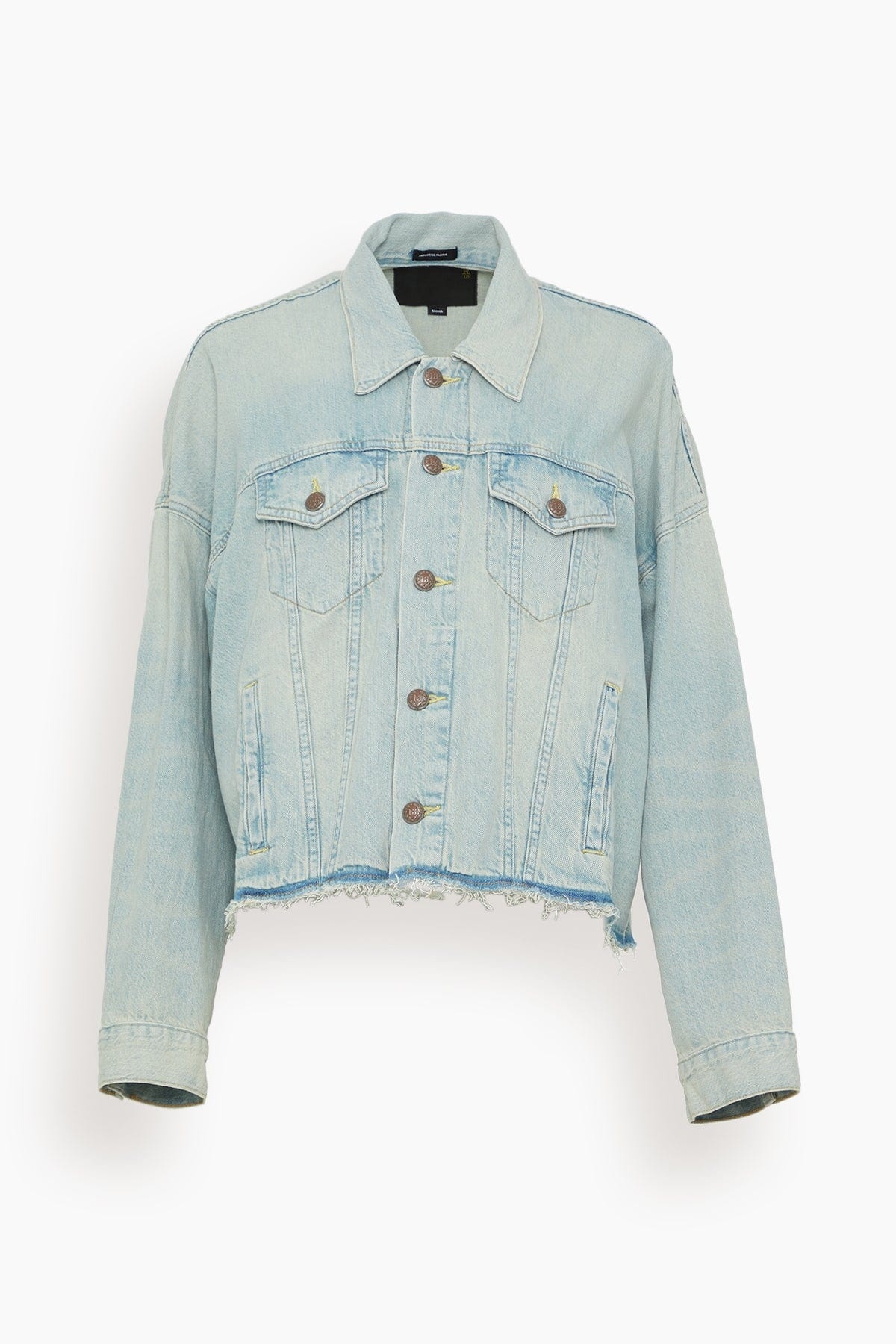 Oversized Cut-Off Trucker Jacket in Lennon Blue - 1