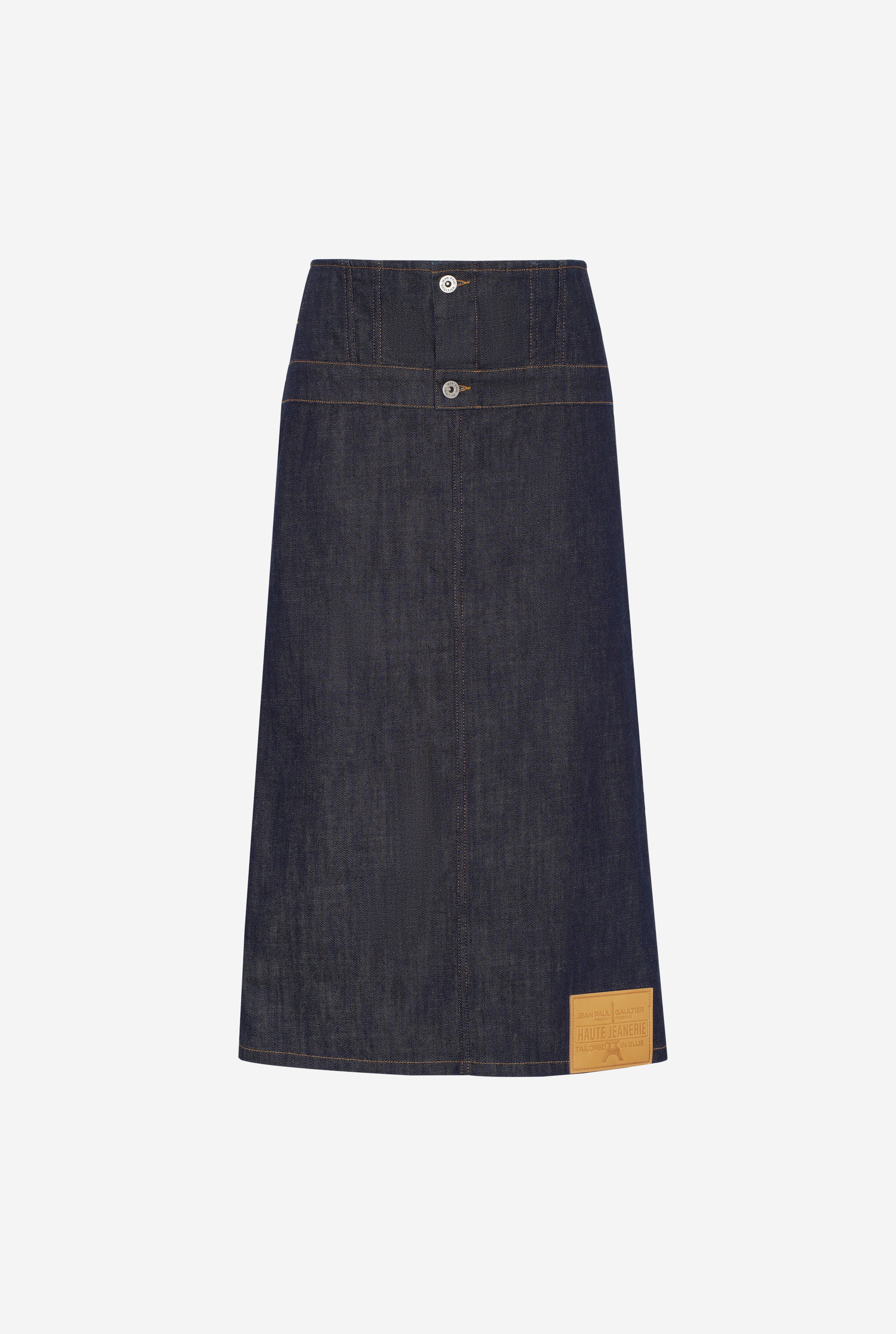 THE INVERTED DENIM SKIRT - 6