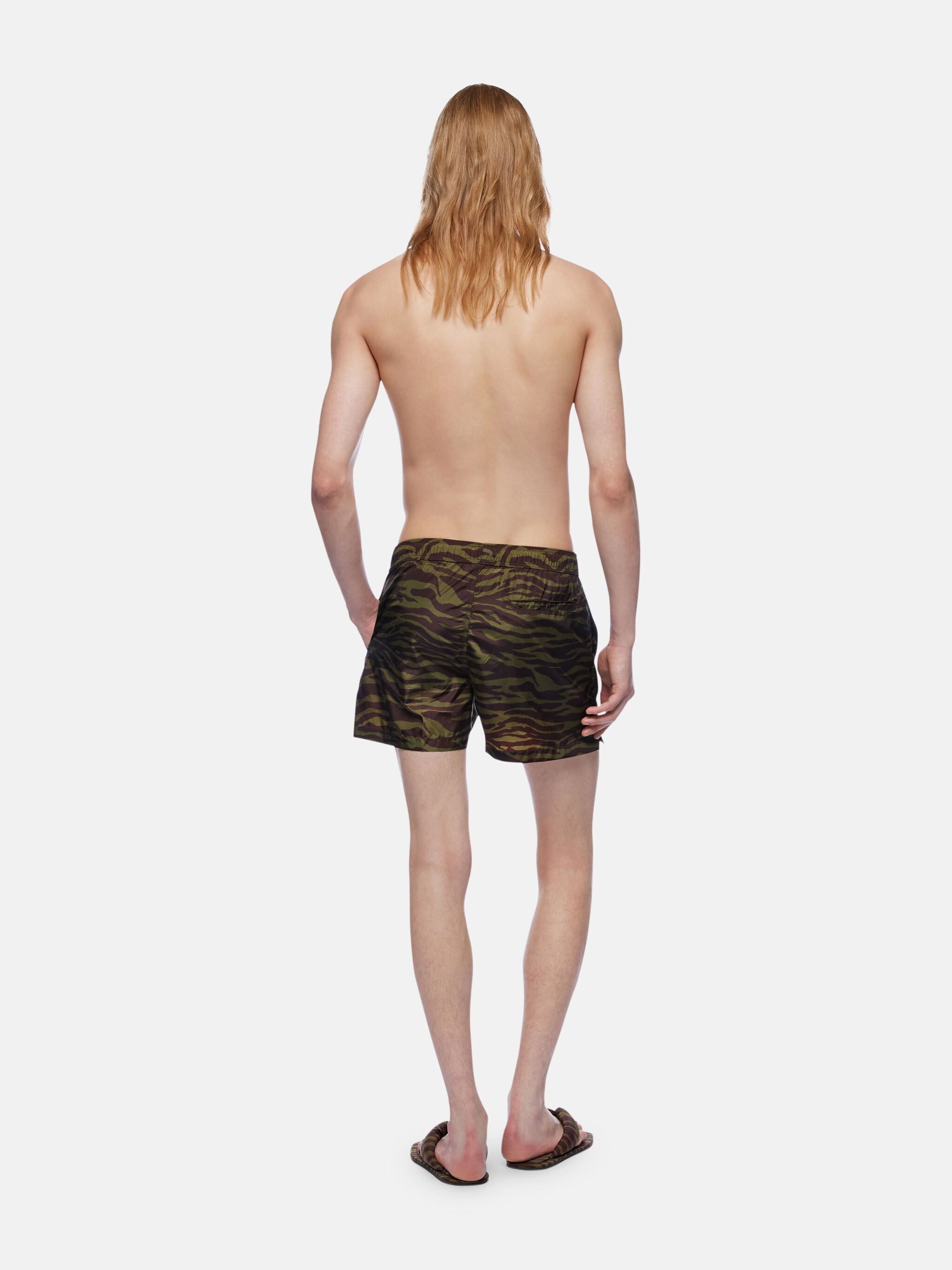 DARK GREEN AND DARK BROWN SHORT PANT - 5