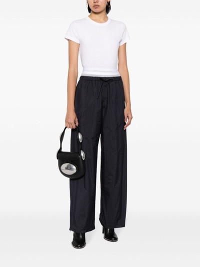 Alexander Wang striped layered straight-leg trousers outlook