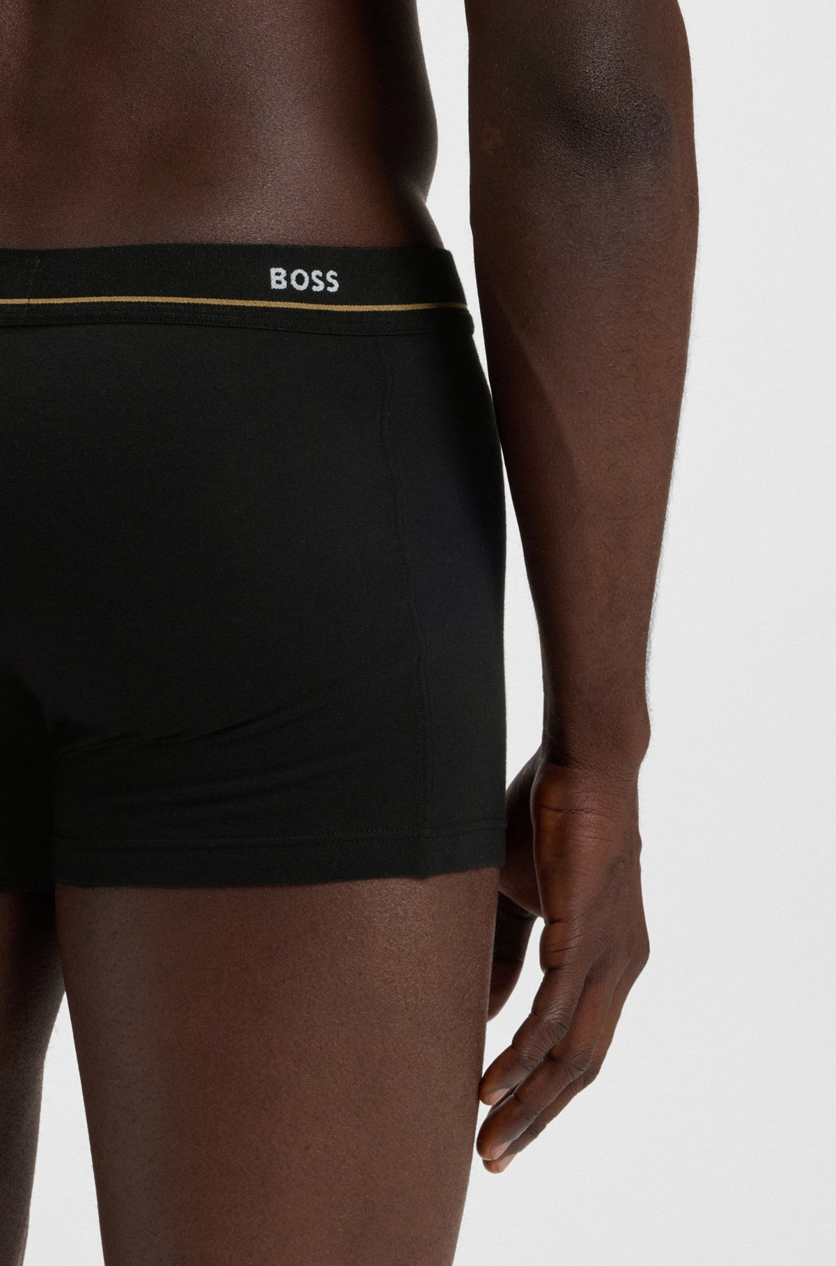 FIVE-PACK OF STRETCH-COTTON TRUNKS WITH LOGO WAISTBANDS - 5