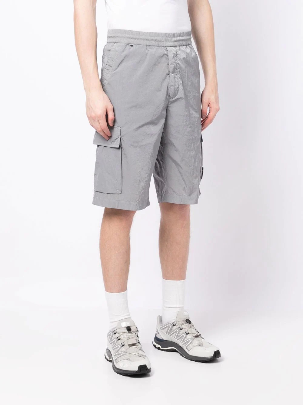 logo-plaque cargo shorts - 3