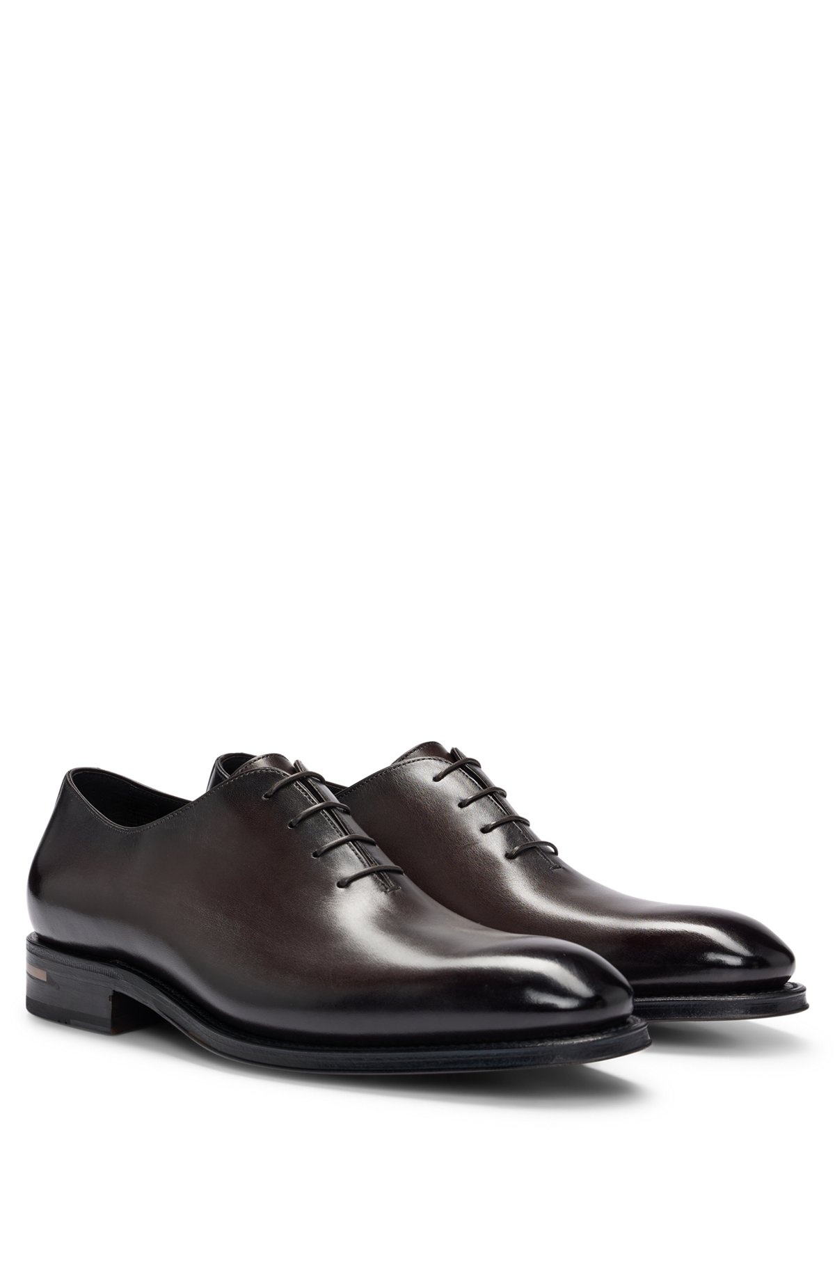 LEATHER OXFORD SHOES WITH BURNISHED EFFECT - 2