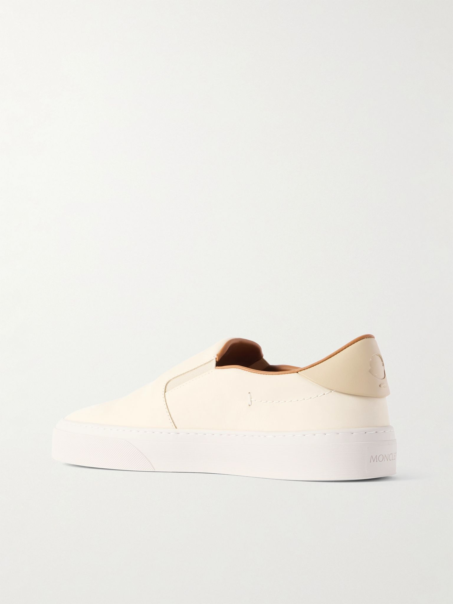 Monclub Leather Slip-On Sneakers Neutral - 4