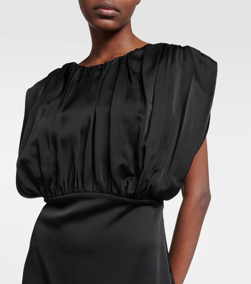 Draped satin midi dress 4