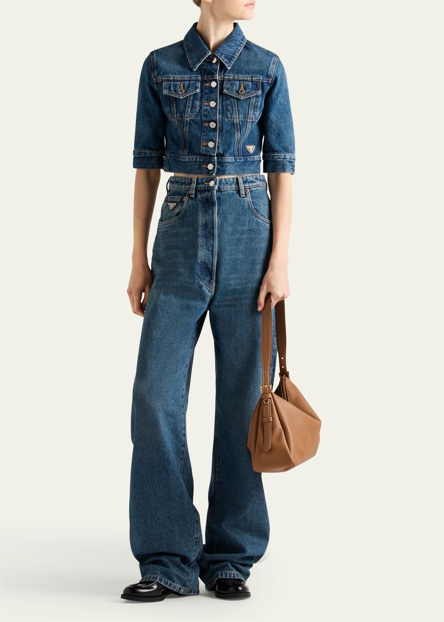 High Waisted Denim Pants - 2