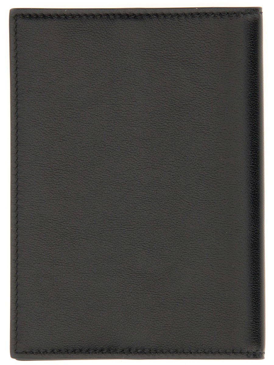 LEATHER PASSPORT HOLDER WITH LOGO - 2