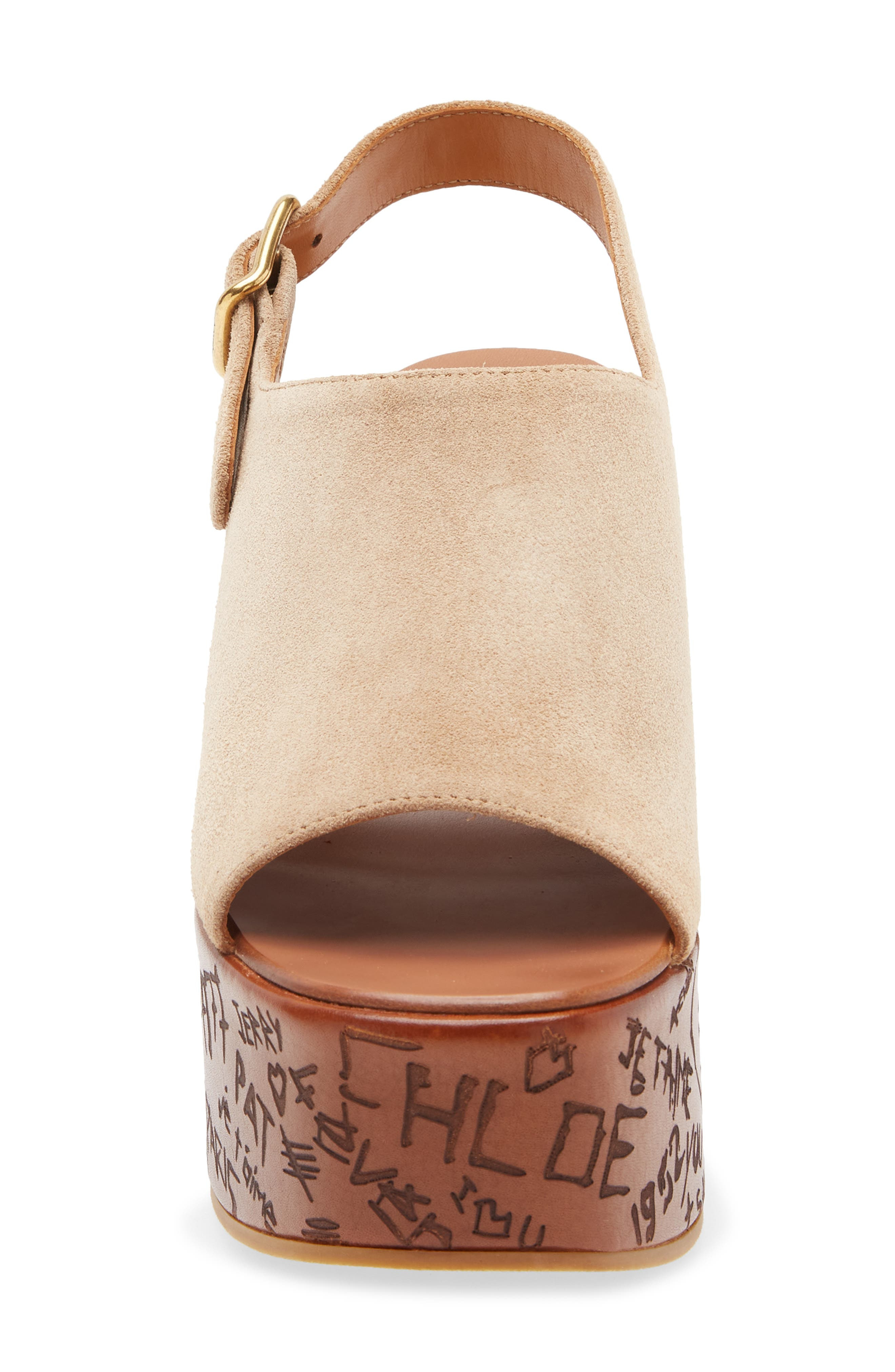 Chloé Maxime Platform Slingback Sandal in Sandy Brown at Nordstrom - 4