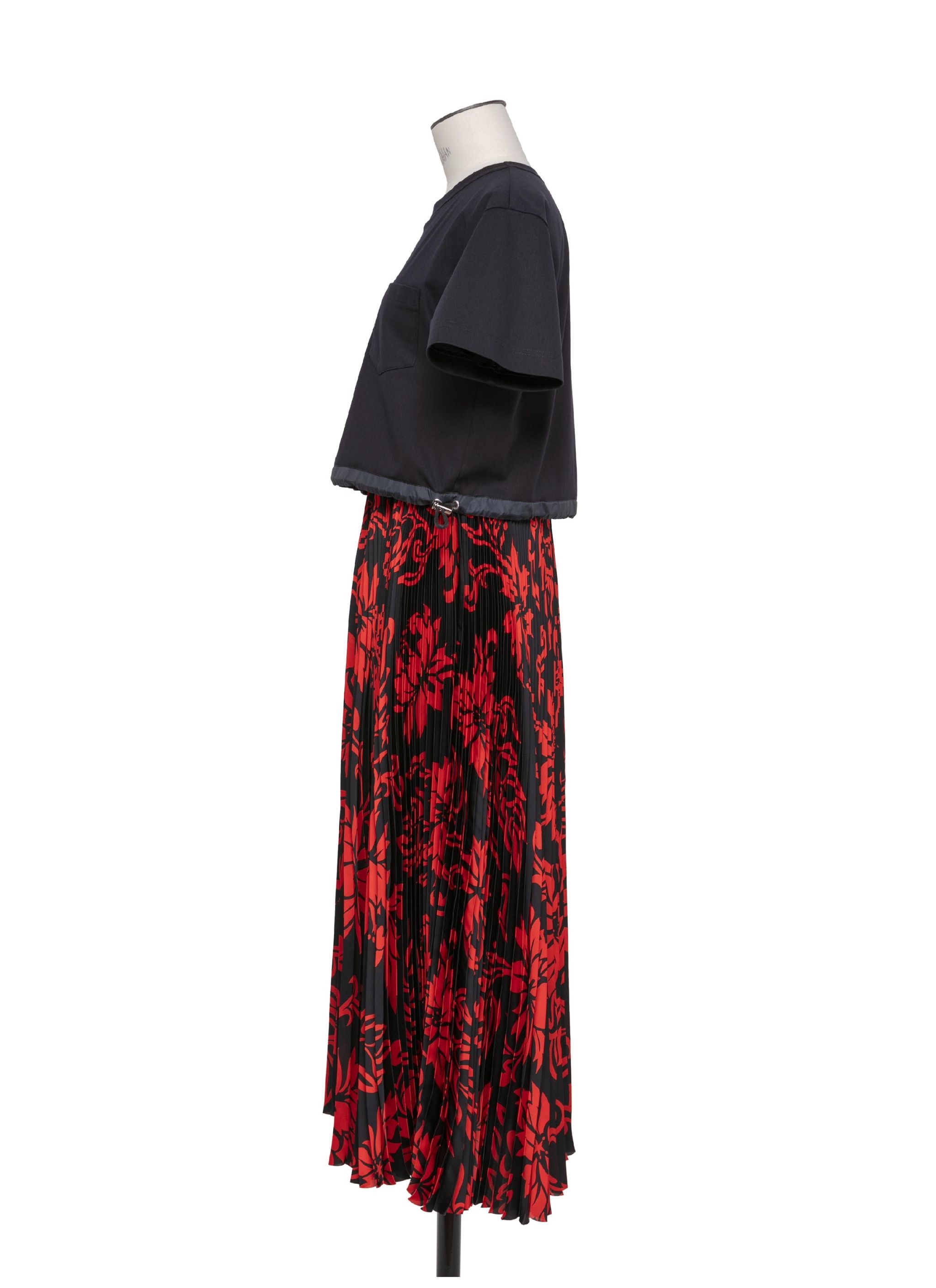Floral Print Cotton Jersey Dress - 3