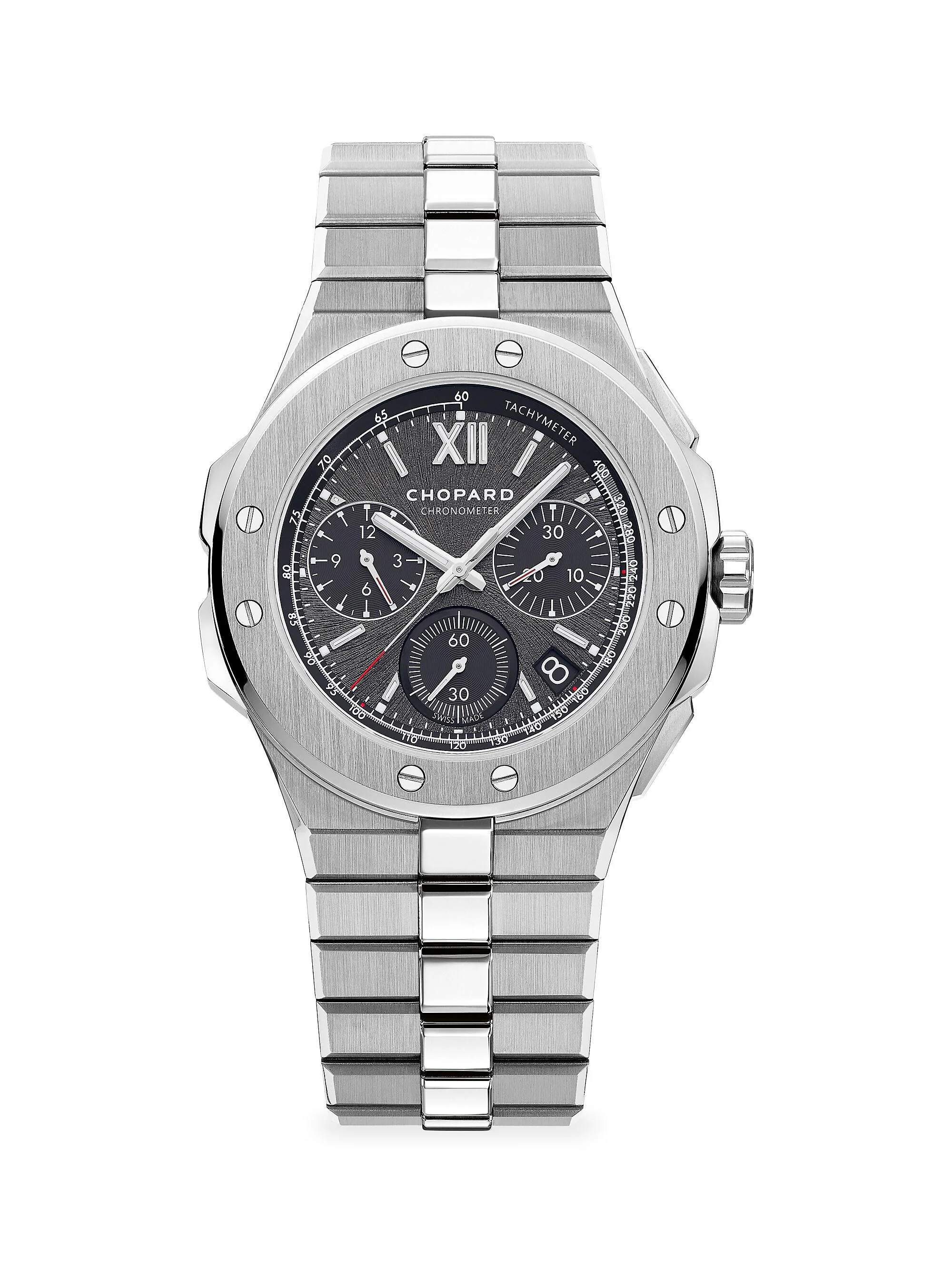 Men's Alpine Eagle Chronograph Stainless Steel & Grey-Dial Bracelet Watch - Stainless Steel - 1