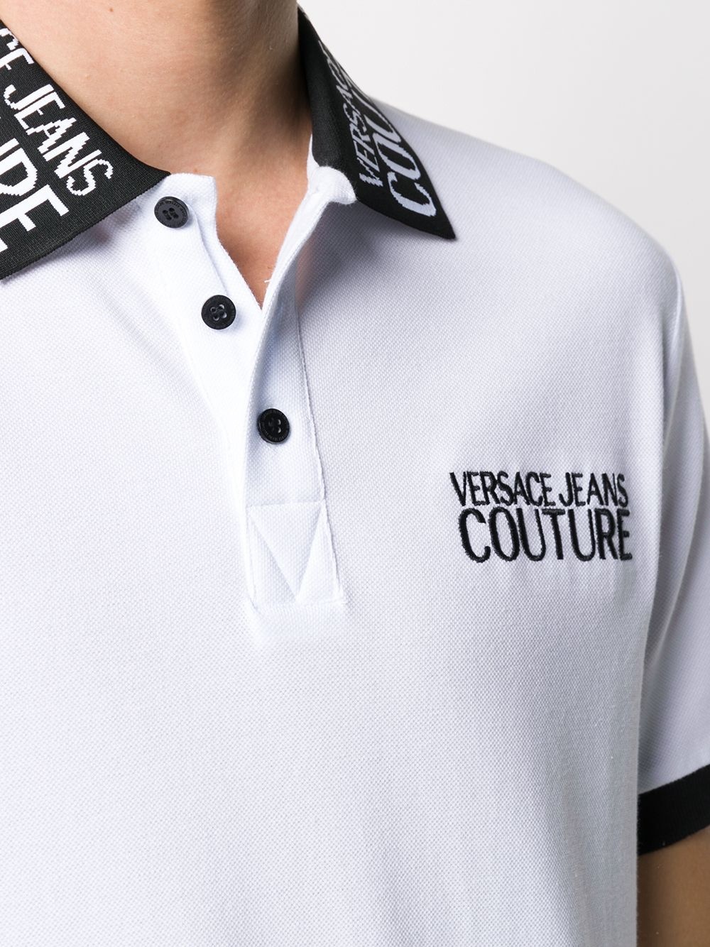 two-tone logo polo shirt - 5