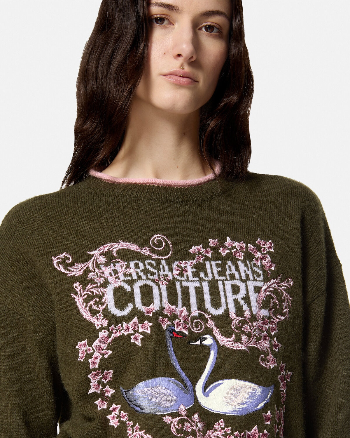 Embroidered Swan Lake Logo Sweater - 3