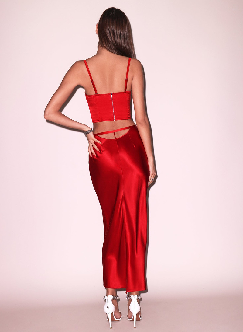 Silk Bias Cutout Skirt 6