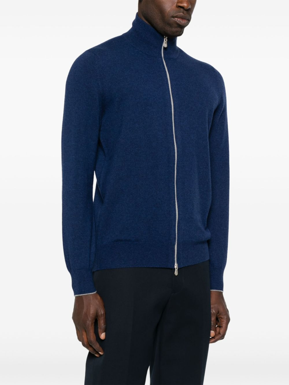 Brunello Cucinelli Men Cashmere Zipped Cardigan - 4