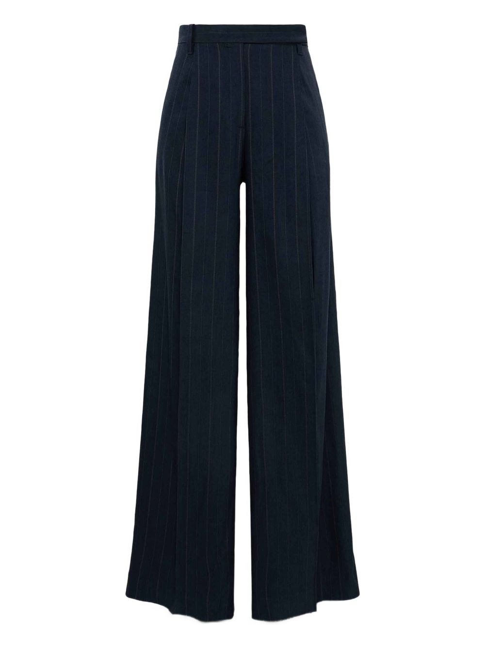 pinstriped wide-leg trousers - 1