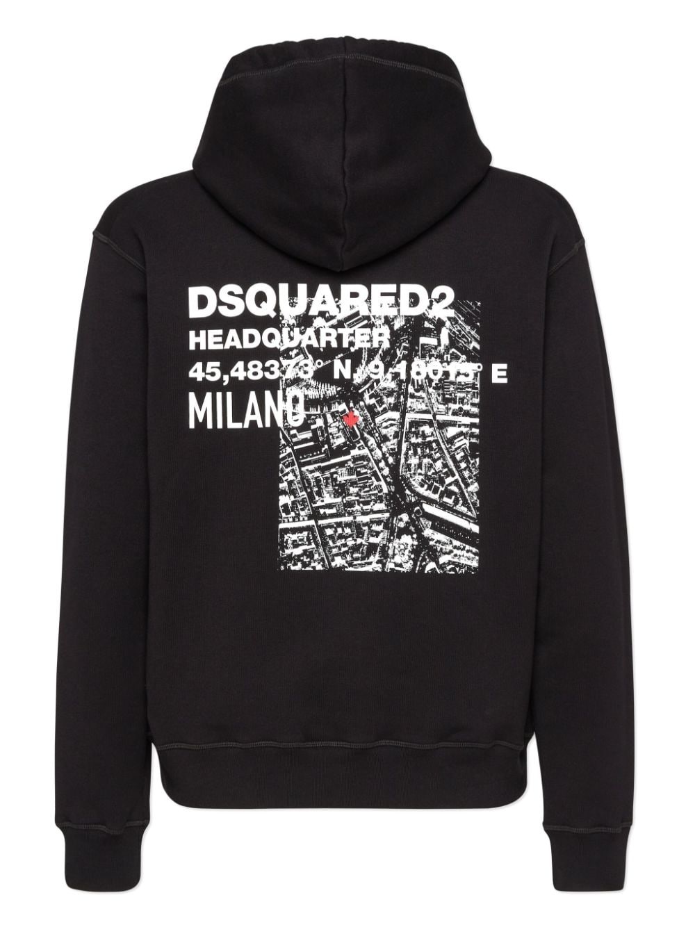 logo-print cotton hoodie - 2