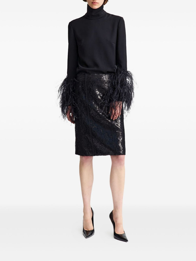 16ARLINGTON Deoda sequin lace skirt outlook