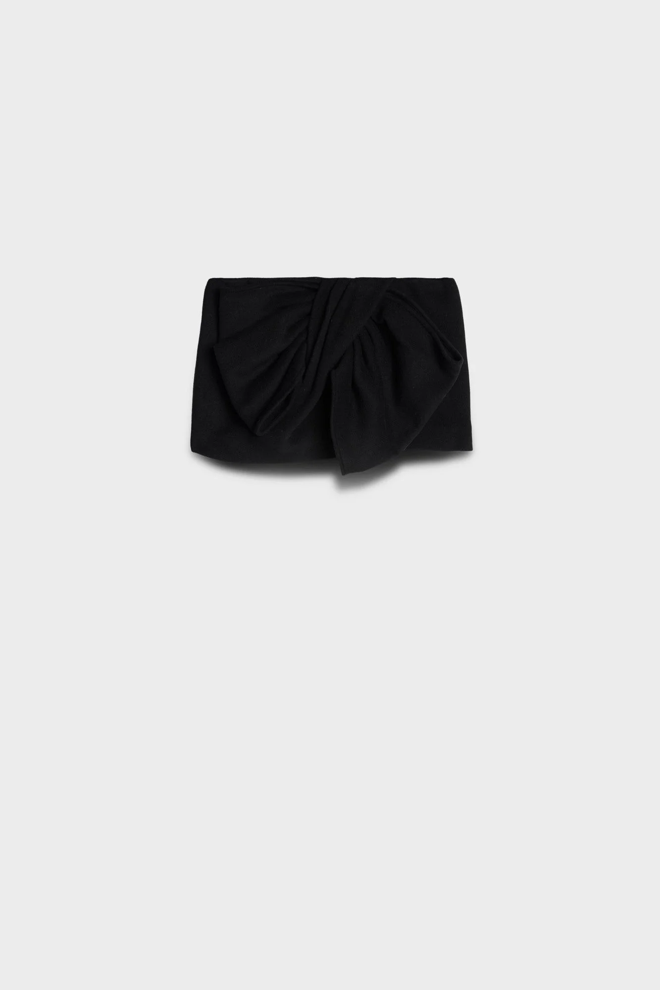 BOW MINI SKIRT in Wool Blend - 1