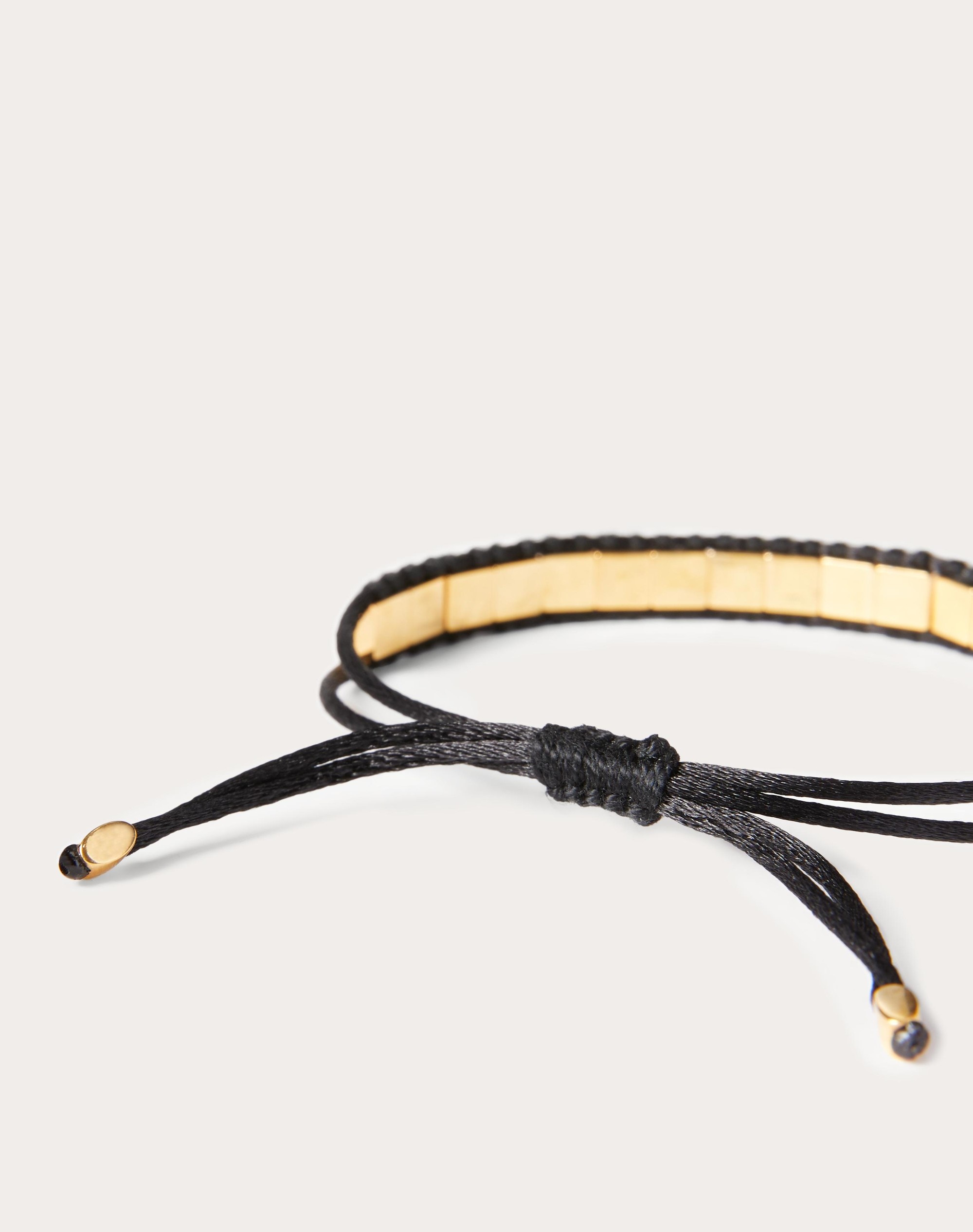 VALENTINO COLOR SIGNS BRACELET IN COTTON AND METAL - 4