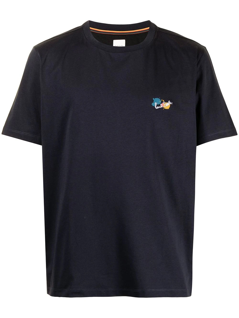 logo-embroidered organic cotton T-shirt - 1