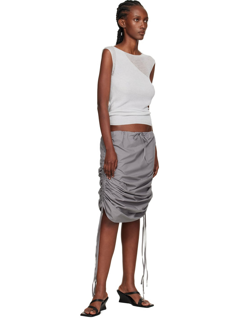BASERANGE Gray Pictorial Strap Maxi Skirt outlook