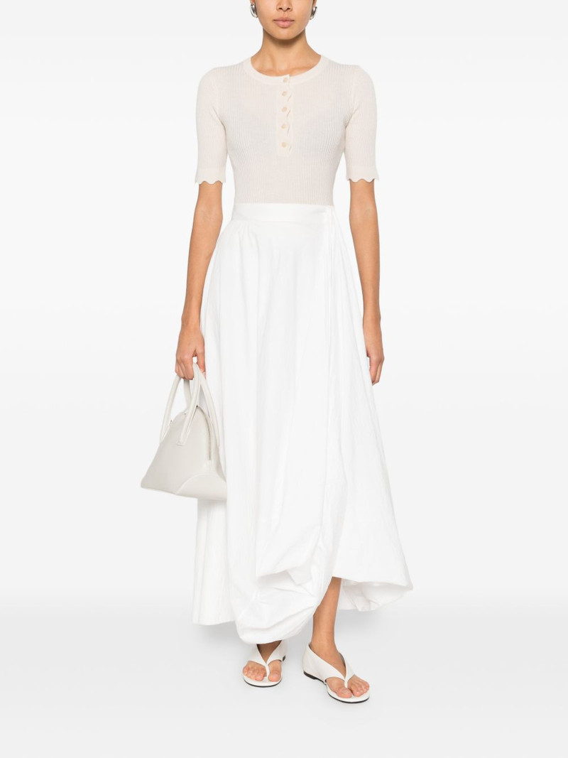 Allude button ribbed knitwear outlook