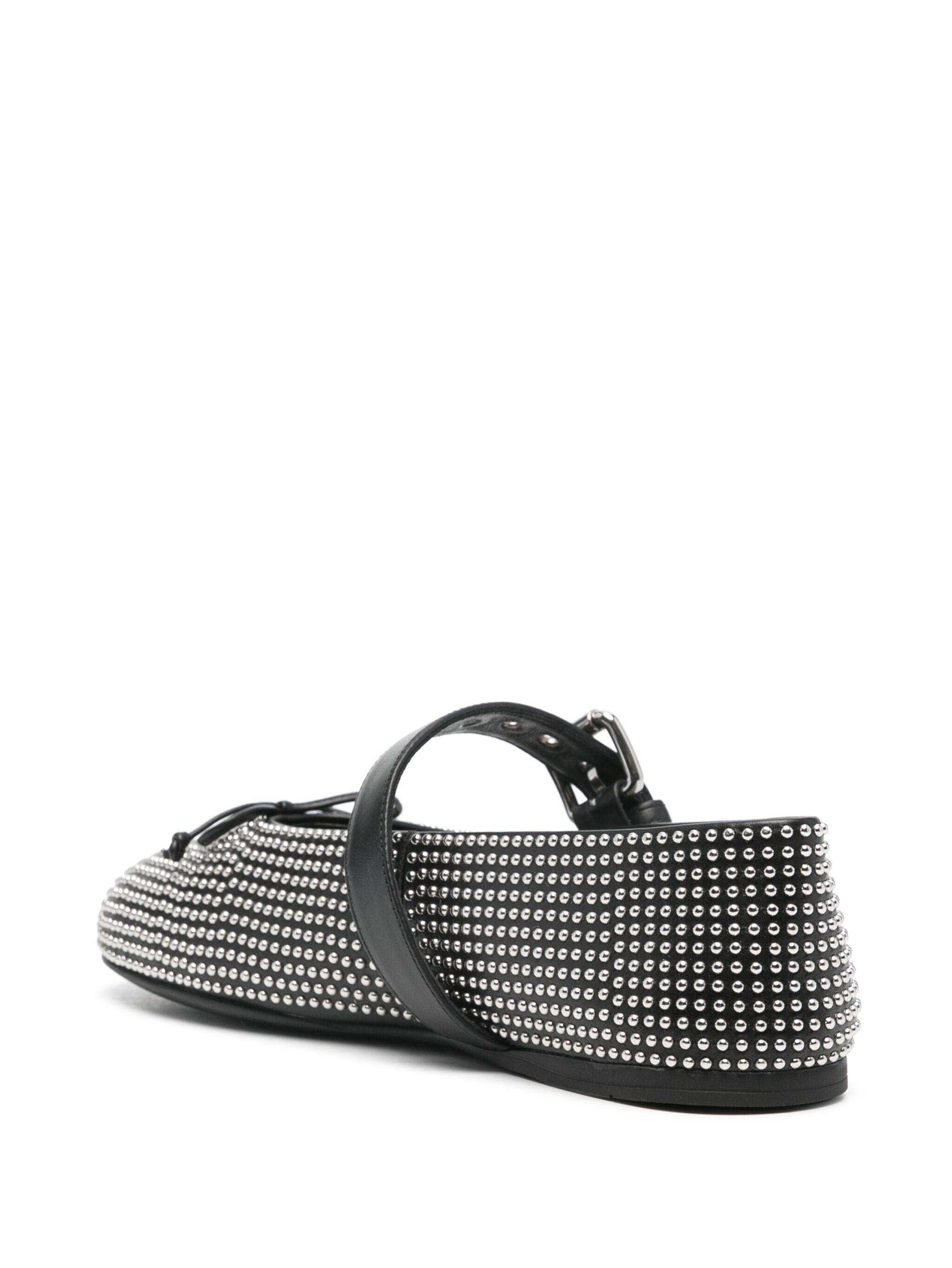 stud-embellished ballerina shoes - 3