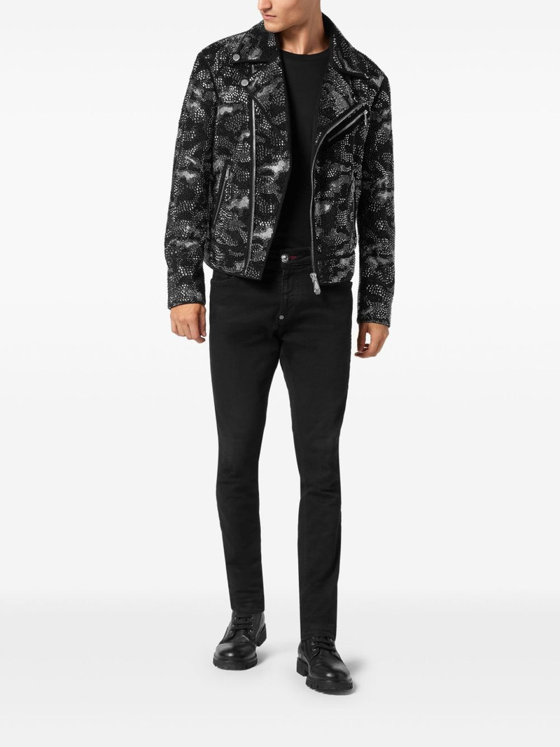 PHILIPP PLEIN camouflage biker jacket outlook