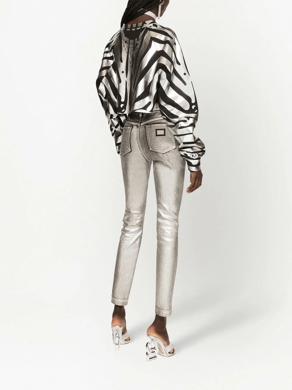 Audrey metallic-effect skinny jeans - 4