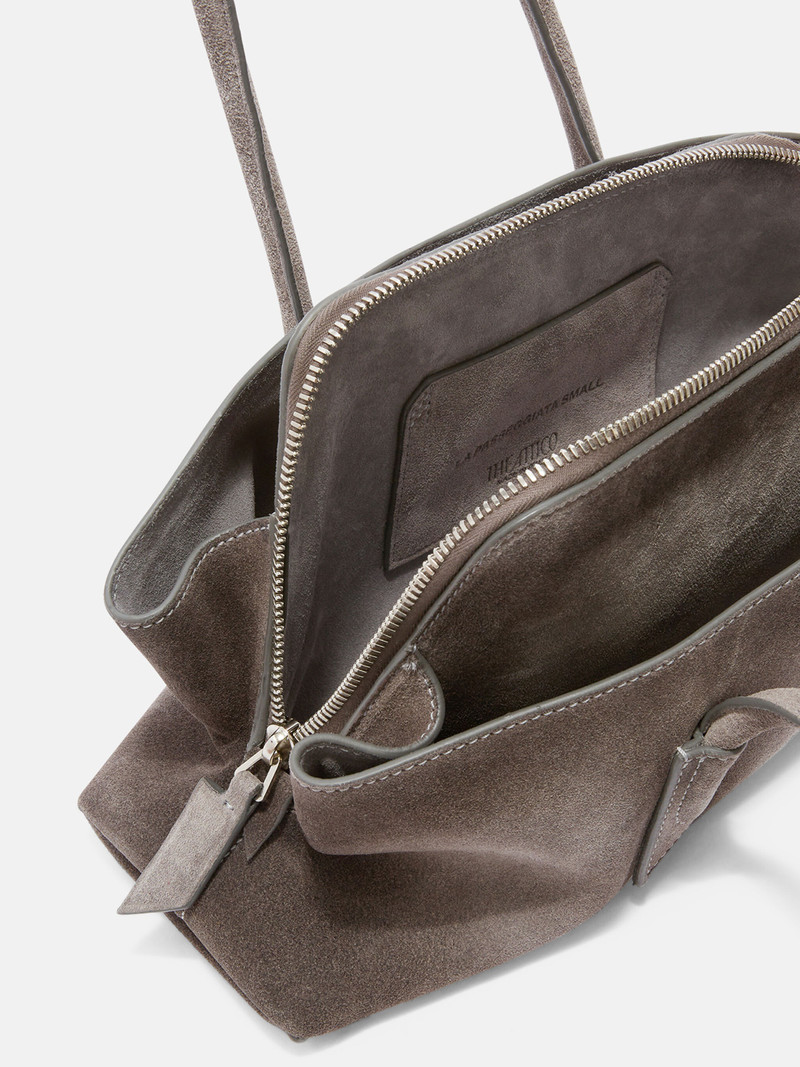 ''LA PASSEGGIATA SMALL'' GREY TOP HANDLE 4