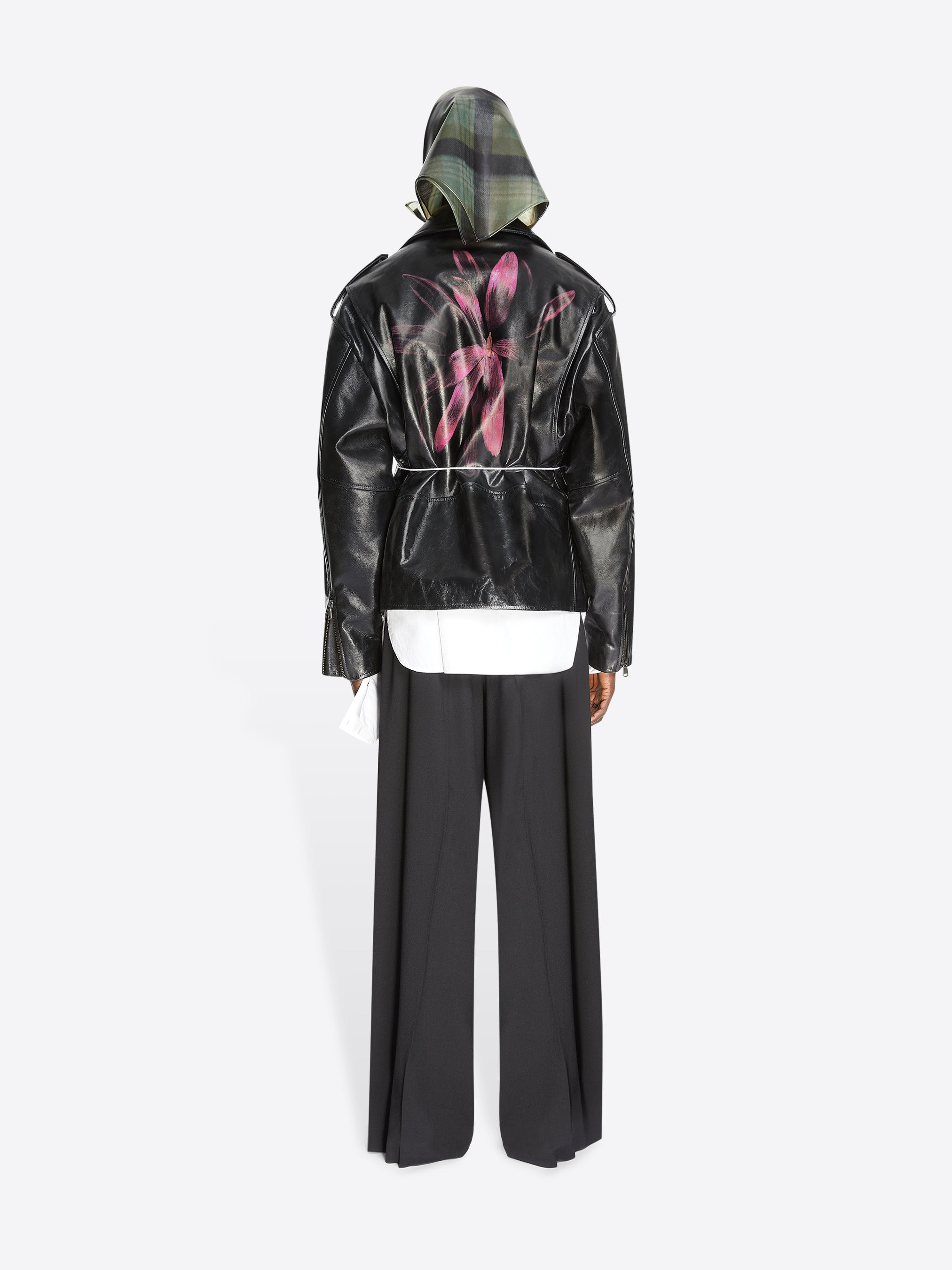 LEATHER BIKER JACKET - 4