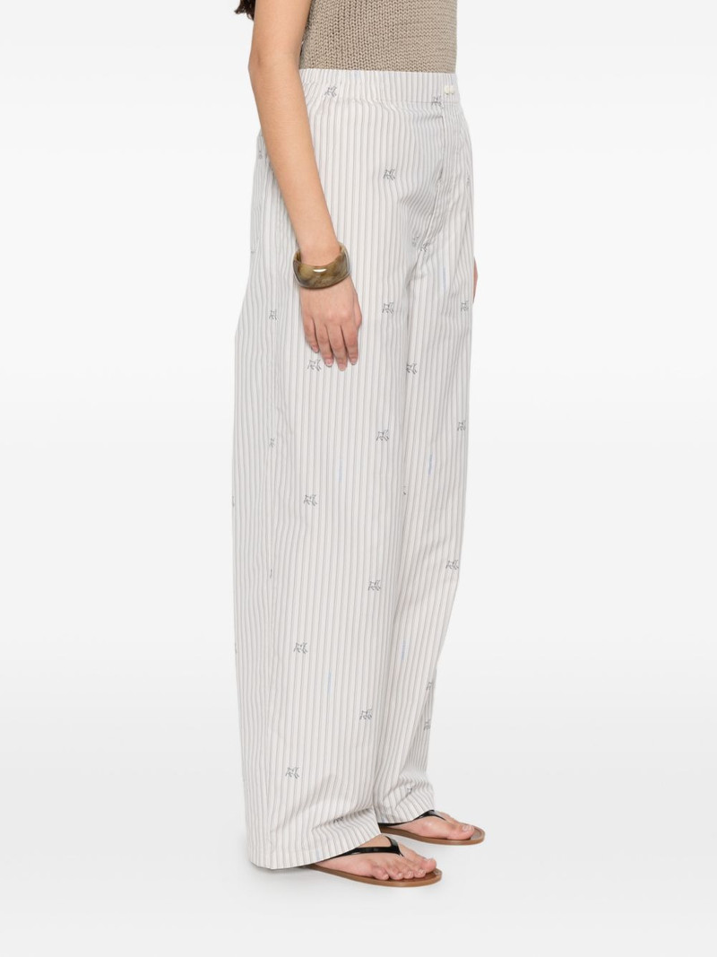 stripe-pattern embroidered trousers 3