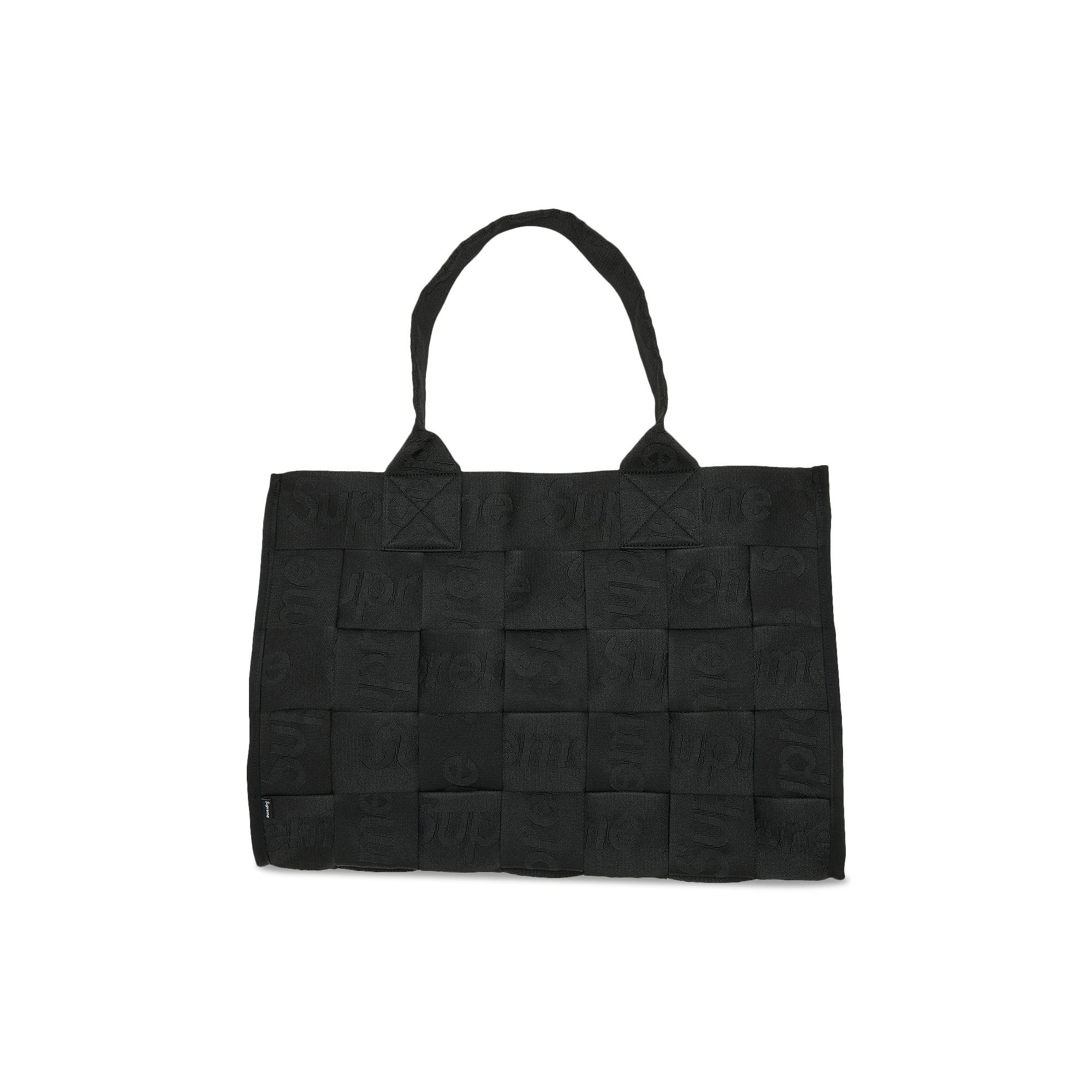 Supreme Woven Large Tote Bag 'Black' - 1