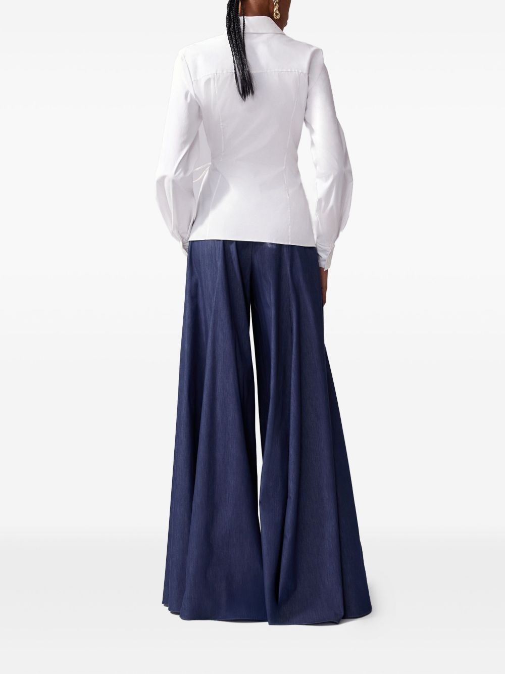 tie-waist wrap shirt - 3