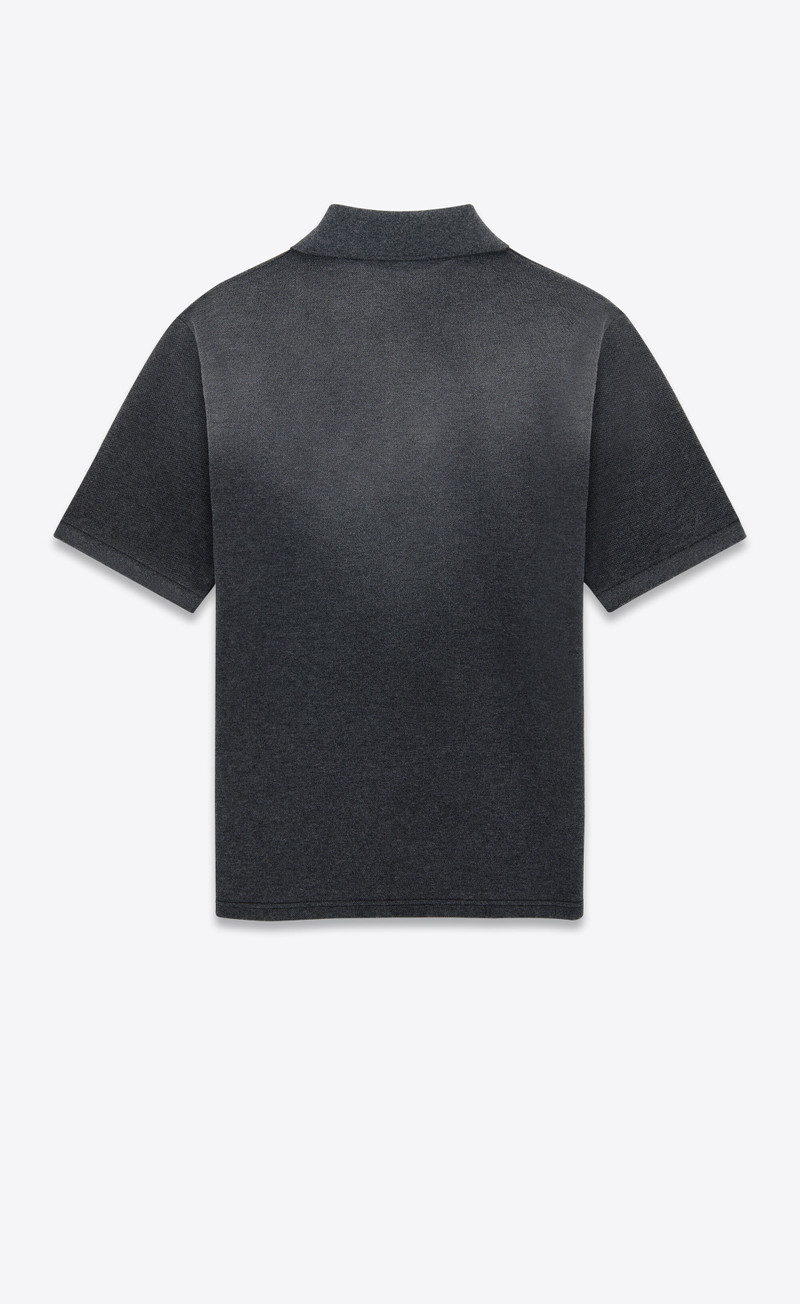 SAINT LAURENT cassandre polo shirt in cotton piqué outlook