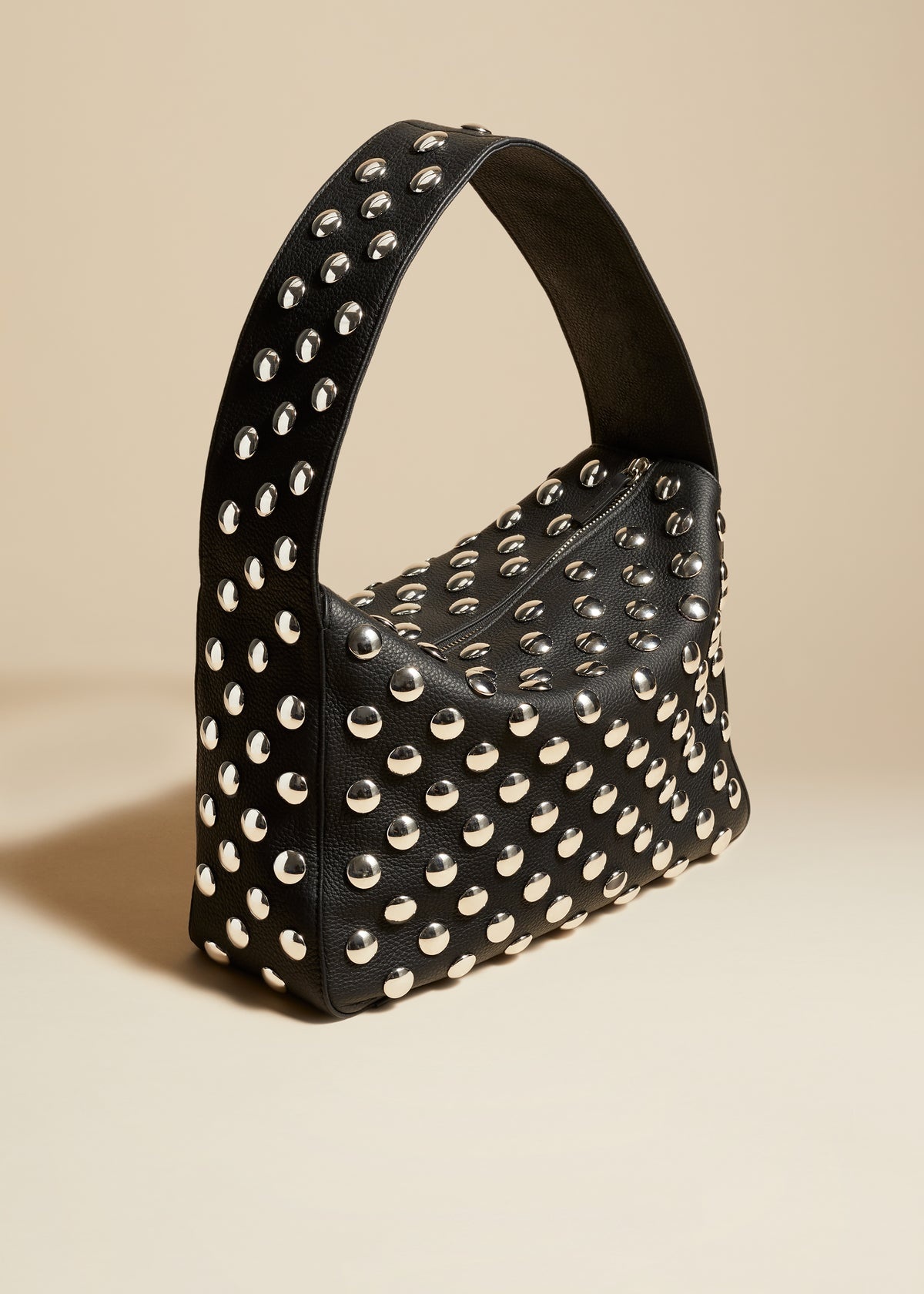 The Elena Bag in Black Leather with Studs - 2
