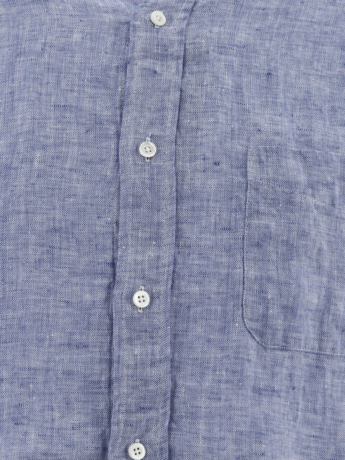 Oxford Linen Shirt Shirts Blue - 3